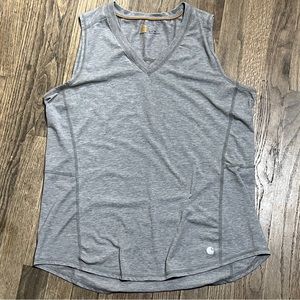 Carhartt Women’s Force Gray V-neck Tank Top Sleeveless size Large